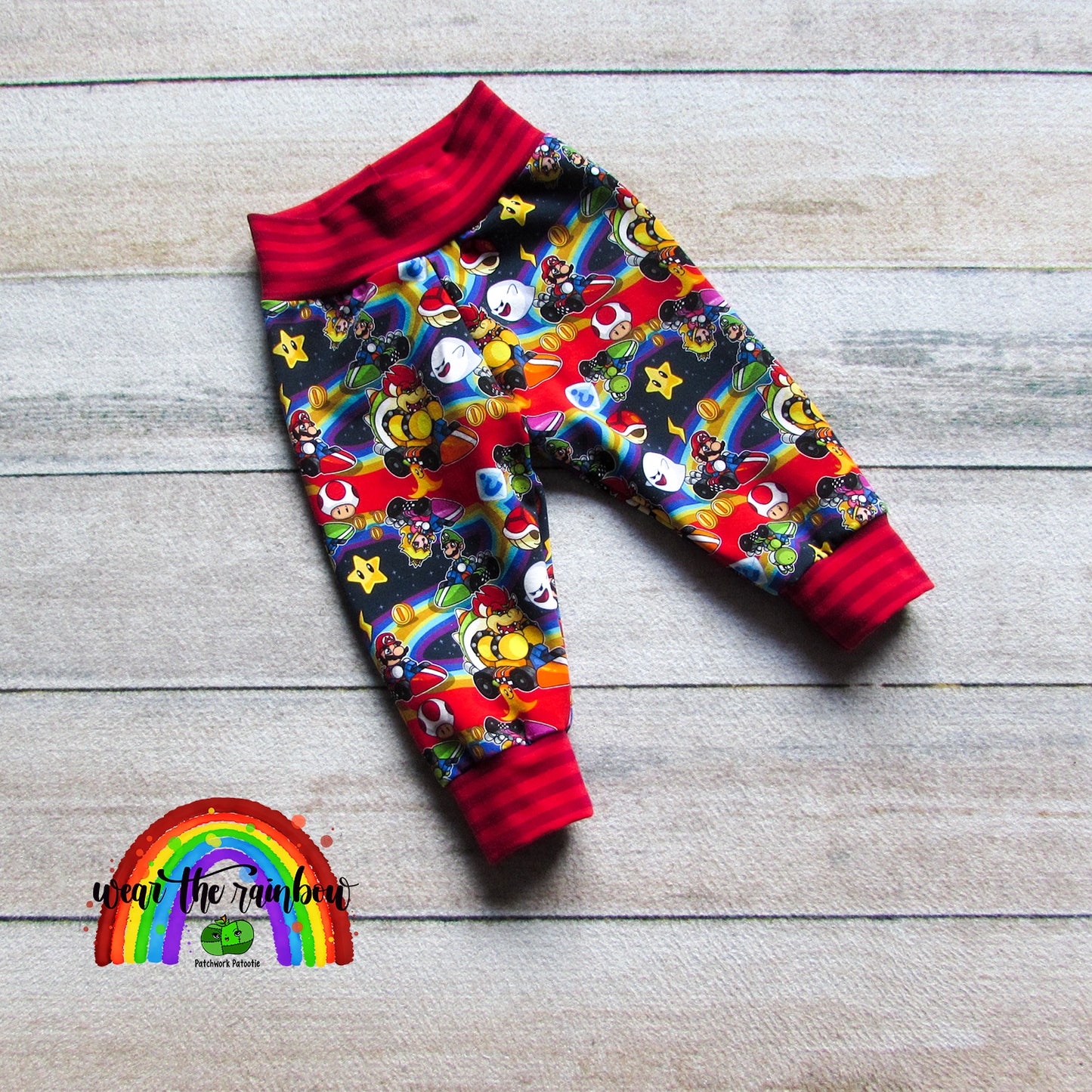 Comfy Cuff Pants (9m) - Rainbow Racers