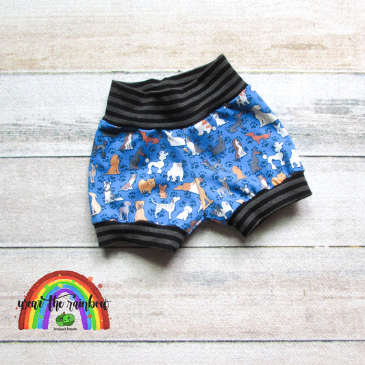 Comfy Cuff Shorts (18m) - Dogs on Blue