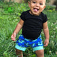 Comfy Cuff Shorts (18m) - Dogs on Blue