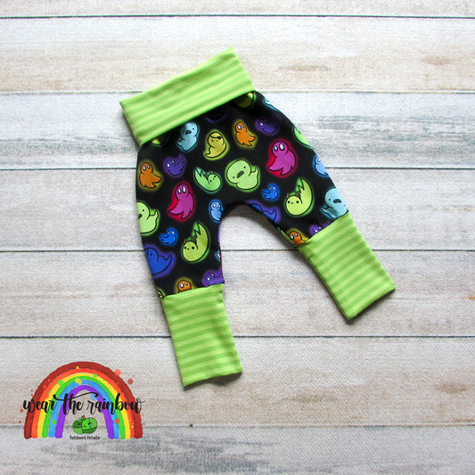 Grow Harems (3-12m) - Neon Ghosts Green